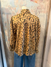 Leopard Print Tie Neck Top
