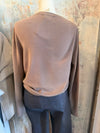Sweater Top with Sleeve Button Detail