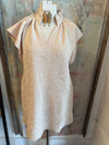 Short Sleeve Texture Dress with Pockets