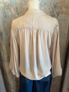 Stand Collar Puff Sleeve Blouse