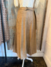Suede A Line Skirt With Belt