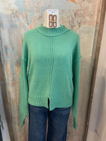 Crew Neck Seam Detail Sweater