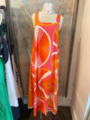 Orange Multi Midi Dress