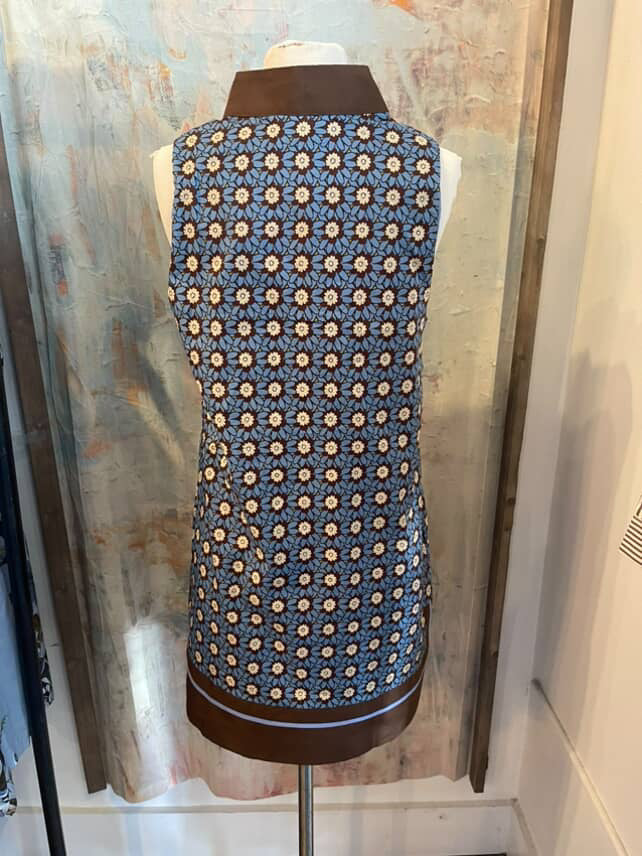 Floral Brown/Chambray Dress with Pockets