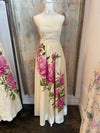 Strapless Floral Dress with Pockets