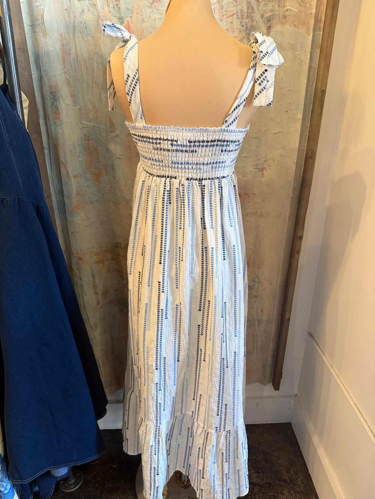 Tie Strap Print Maxi Dress