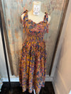 Mauve Multi Tie Shoulder Maxi Dress