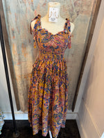 Mauve Multi Tie Shoulder Maxi Dress