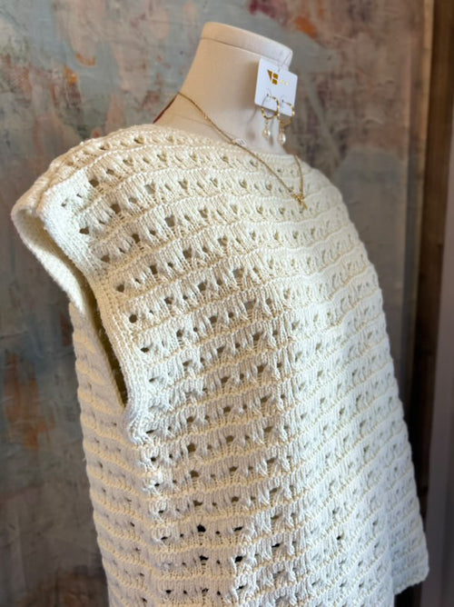 Cotton Crochet Sweater