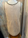 V Neck Suede Shift Dress with Pockets