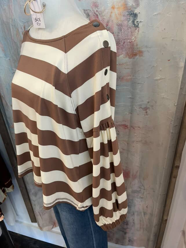 Stripe Long Sleeve Top