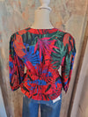 3/4 Sleeve V Neck Print Tip
