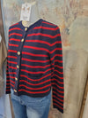 Stripe Gold Button Cardigan