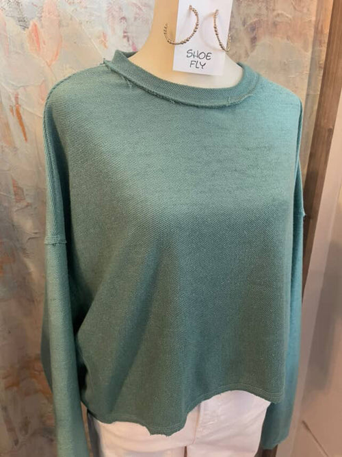 Lightweight Crop Long Sleeve Top