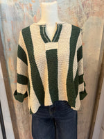 Vertical Stripe Oversize Sweater
