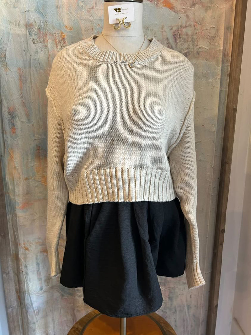 Crop Expose Stitch Sweater