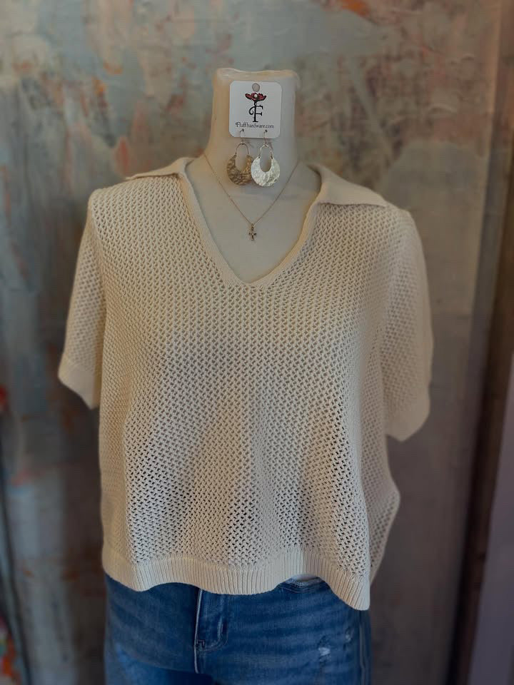 Cotton Shirt Sweater Top