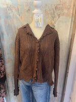 Crochet Cardigan with Button Detail