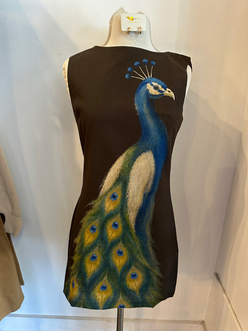 peacock mini dress – Shoe Fly Clothing Size:US7 / EU37.5 / UK4.5 nr-select Vintage Mauve Evening Dresses Puff sleeve