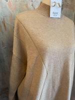 Drop Shoulder Mock Neck Sweater