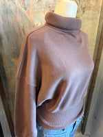 T Neck Knit Sweater Top