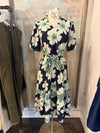 Floral and Stripe Mixed Midi Dress