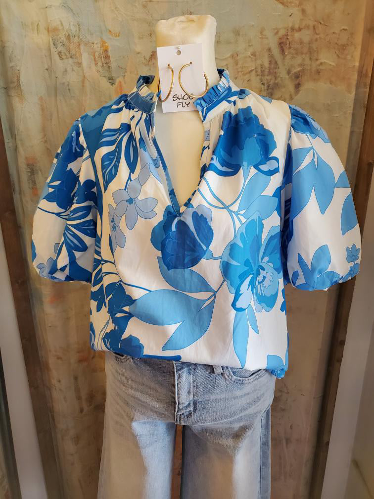 Floral Ruffle Blouse