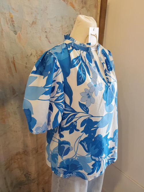 Floral Ruffle Blouse