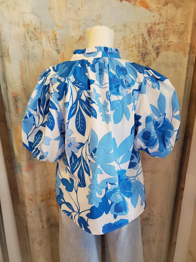 Floral Ruffle Blouse