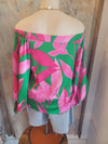 Off the Shoulder Balloon Sleeve Top