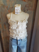 Eyelet Lace Ruffled Cami Top