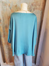 Washed Poly Silk Boat Neck Top __
