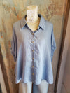 Sheer Texture Stripe Oversize Top