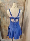 Shirred Front Tie Back Skort Dress