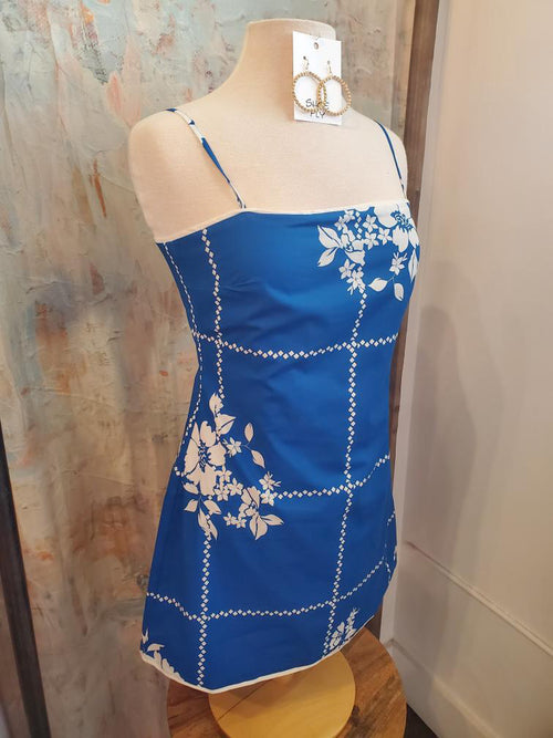 Print Tube Mini Dress with Spaghetti Straps