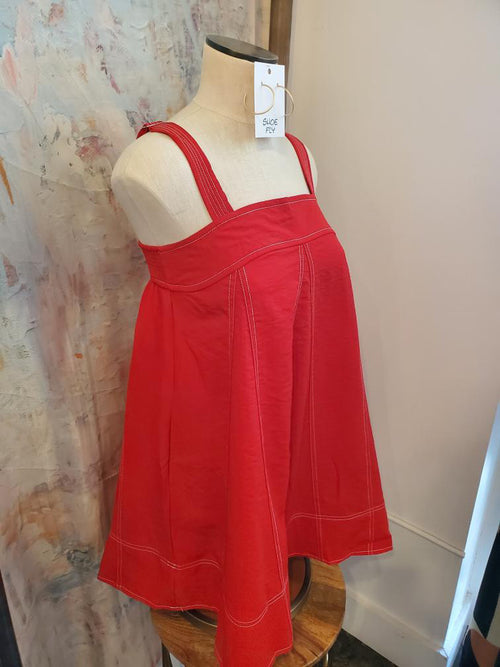 Stitch Detail Pocket A line Pocket Dress