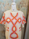 Short Sleeve Embroidered Dress with Pockets