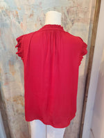 Pleat Cap Sleeve Top