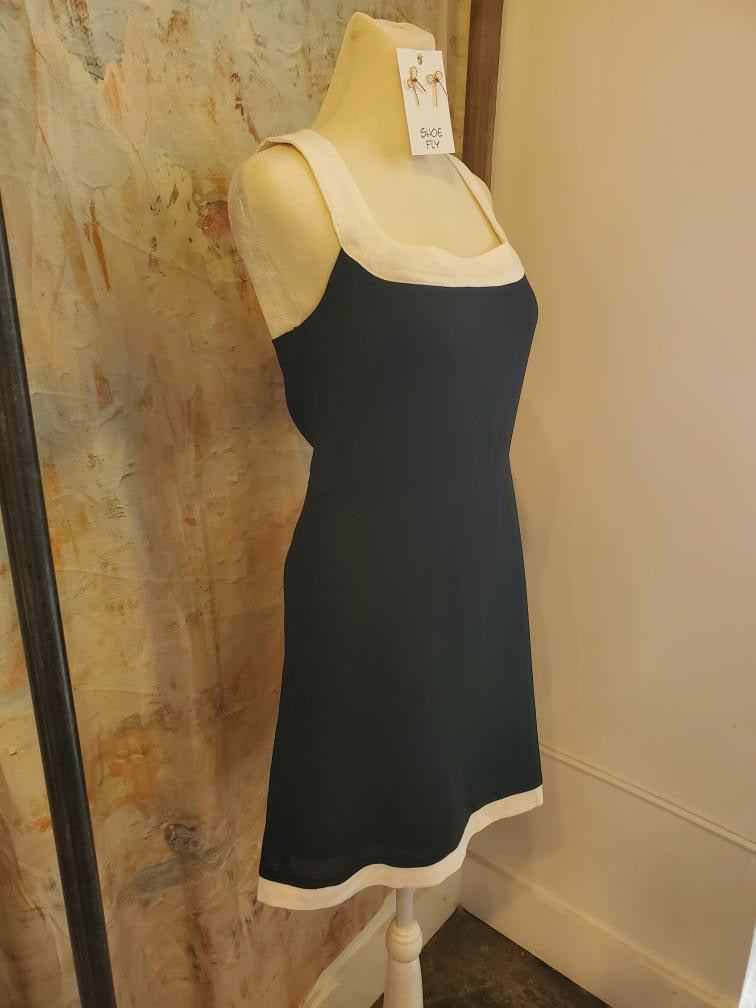 Contrast Trim Mini Dress