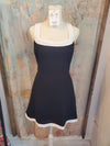 Contrast Trim Mini Dress