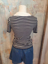 Stripe Detail Knit Sweater Top