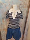 Stripe Detail Knit Sweater Top