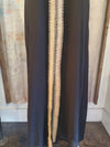 Detail Trim Long Dress with Spaghetti Straps