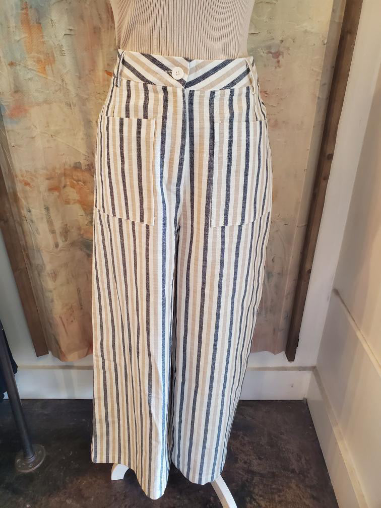 Stripe Pattern Trouser Pants
