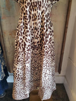Leopard Print Button Down Midi Dress