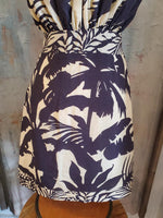 Halter Neck Tie Back Print Dress