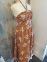 Halter Neck Printed Lined Dress