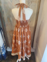 Halter Neck Printed Lined Dress