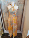 Tie Neck Maxi Lemon Breeze Dress