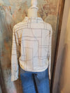 Geo Print Button Down Top